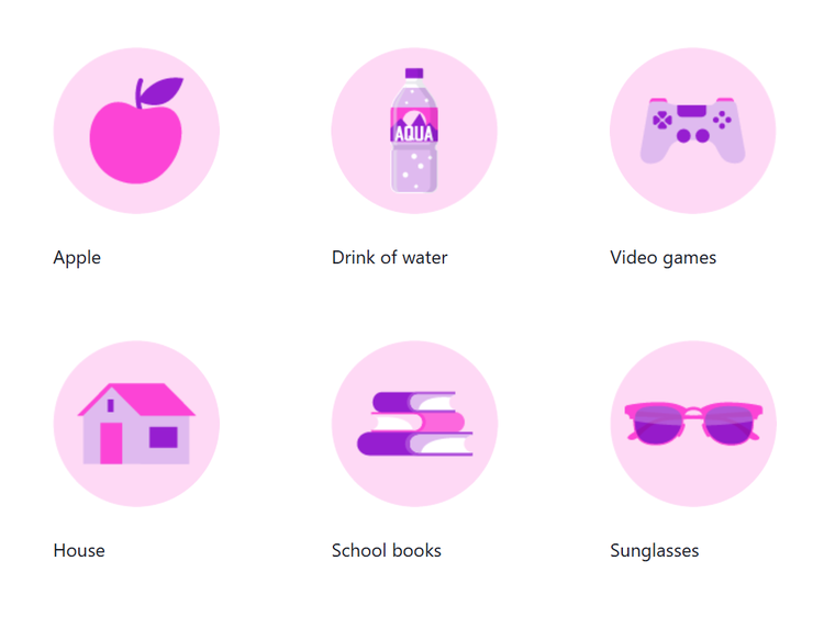 icons of things that people need