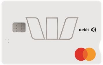 Image of a Westpac Business Debit Mastercard debit card available with an eligible business bank account.