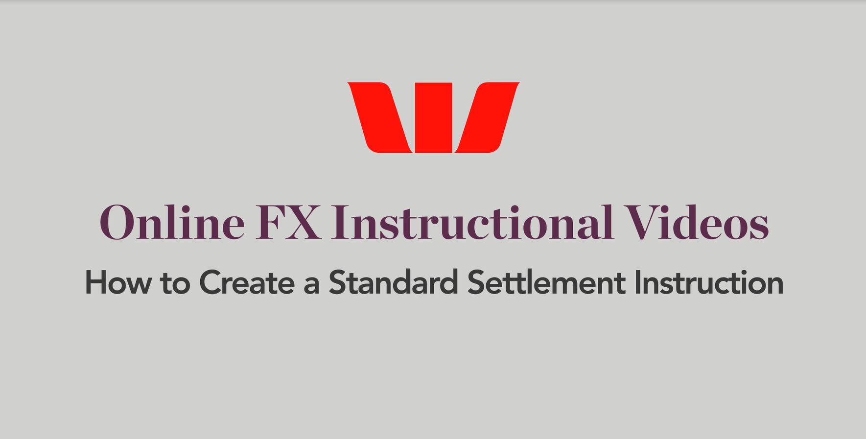 How to create a Standard Settlement Instruction