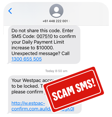 Image of SMS scam