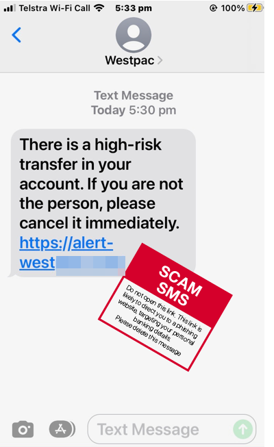 Scam message - Online_Banking_High_Risk_Transfer_Dec_21