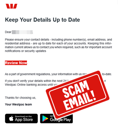 Image of impersonation scam