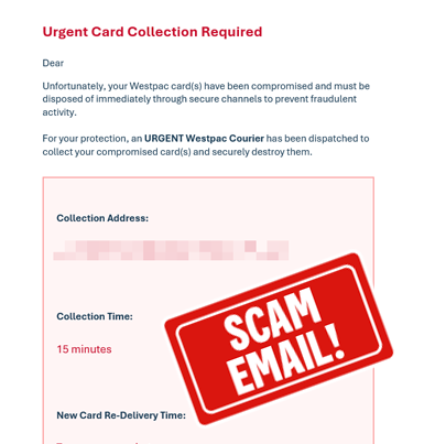 Image of impersonation scam